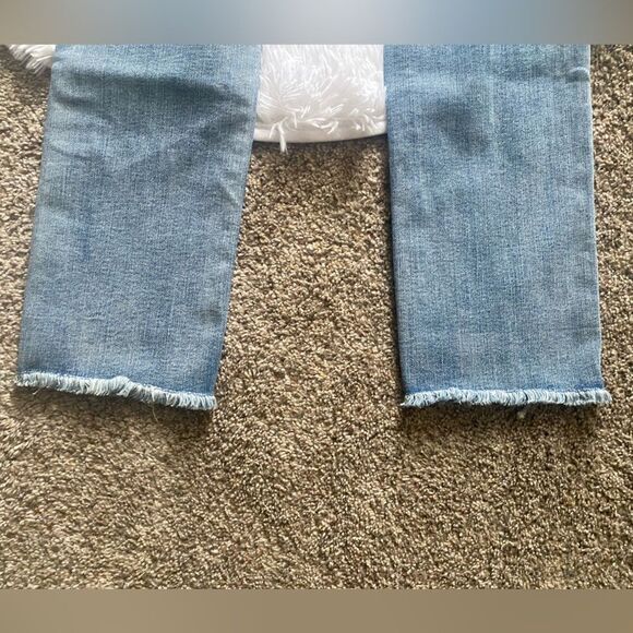 Judy Blue Boyfriend Fit Jeans Distressed Womens Size 7 28 Stretchy Raw Ankle - Picture 6 of 10
